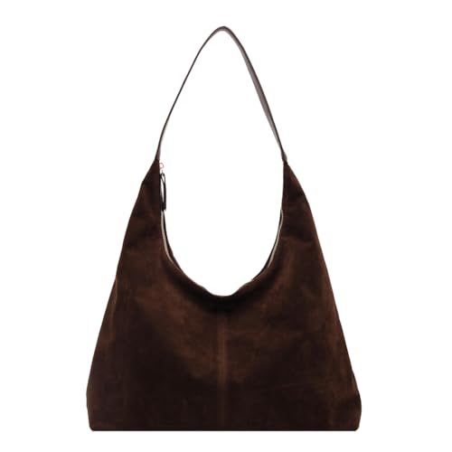 JUCHRZEY Tragetasche for Damen mit Reißverschluss, Umhängetasche, PU-Leder, großes Fassungsvermögen, Unterarmtasche, solide Slouchy-Tasche, Pendler-Reisetasche von JUCHRZEY