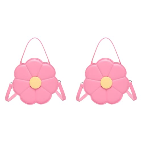 JUCHRZEY Umhängetasche in Blumenform, modische Handtasche, niedliche kleine Geldbörse für Damen (Rosa) von JUCHRZEY