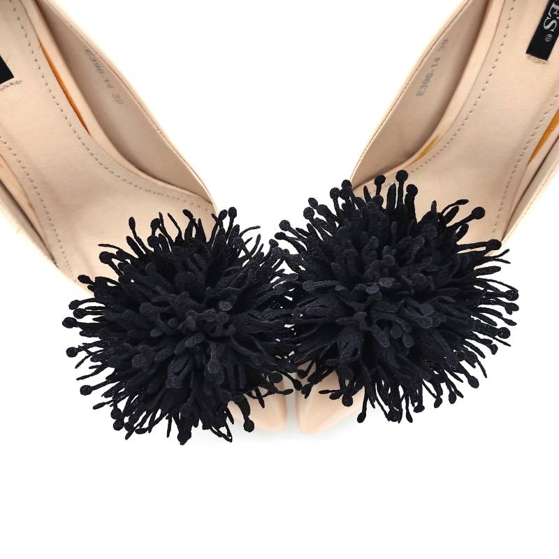 Schwarze Blumen Schuhclips Schuhdekorationen - Judaeve Schwarze Blumen Schuhclips Schuhdekorationen - Judaeve von JUDAEVE