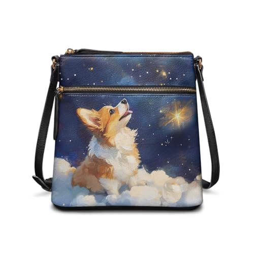 JUDENTIDOS Damen-Hobo-Handtasche, Schultertasche, Umhängetasche, Hobo-Tasche, Schultertasche mit verstellbarem Riemen, Lustiger Corgi, Einheitsgröße JUDENTIDOS Damen-Hobo-Handtasche, Schultertasche, Umhängetasche, Hobo-Tasche, Schultertasche mit verstellbarem Riemen, Lustiger Corgi, Einheitsgröße von JUDENTIDOS
