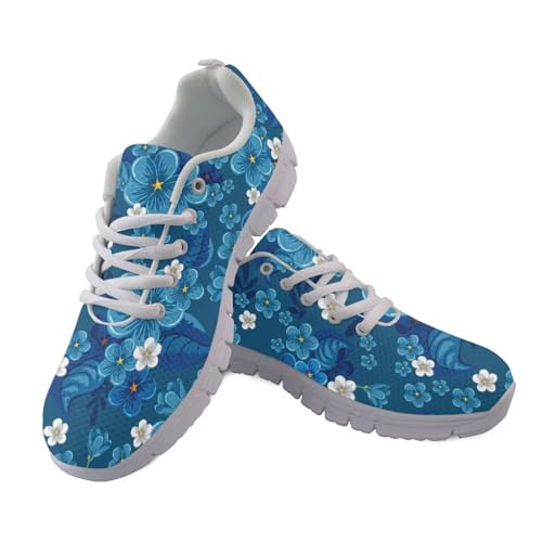 JUDENTIDOS Damen-Laufschuhe, atmungsaktive Tennisschuhe, Netzstoff, Walking-Sneaker, Blue Hibiscus Floral, 43 EU JUDENTIDOS Damen-Laufschuhe, atmungsaktive Tennisschuhe, Netzstoff, Walking-Sneaker, Blue Hibiscus Floral, 43 EU von JUDENTIDOS