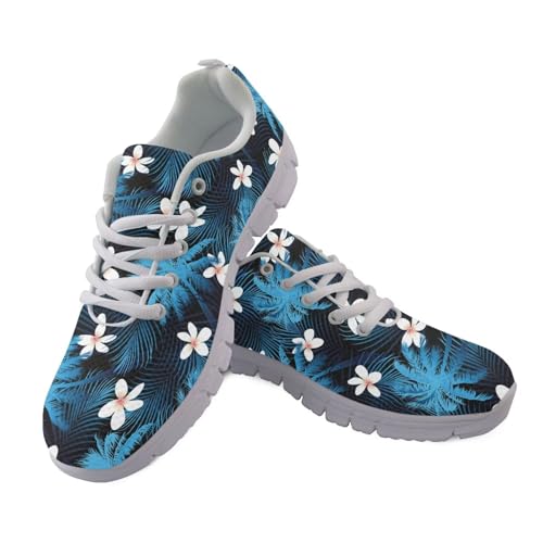 JUDENTIDOS Damen Laufschuhe Leichte rutschfeste Atmungsaktive Walkingschuhe, Blue Tropical Hibiscus Floral, 44.5 EU JUDENTIDOS Damen Laufschuhe Leichte rutschfeste Atmungsaktive Walkingschuhe, Blue Tropical Hibiscus Floral, 44.5 EU von JUDENTIDOS