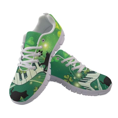 JUDENTIDOS Damen Laufschuhe Leichte rutschfeste Atmungsaktive Walkingschuhe, Green Leaf Piano Music Cats, 44.5 EU JUDENTIDOS Damen Laufschuhe Leichte rutschfeste Atmungsaktive Walkingschuhe, Green Leaf Piano Music Cats, 44.5 EU von JUDENTIDOS