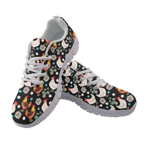 JUDENTIDOS Damen Laufschuhe Leichte rutschfeste Atmungsaktive Walkingschuhe, Hahn-Hühner, 47 EU JUDENTIDOS Damen Laufschuhe Leichte rutschfeste Atmungsaktive Walkingschuhe, Hahn-Hühner, 47 EU von JUDENTIDOS