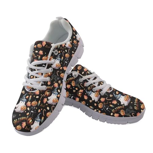 JUDENTIDOS Damen Laufschuhe Leichte rutschfeste Atmungsaktive Walkingschuhe, Halloween Kürbisse Geister, 44.5 EU JUDENTIDOS Damen Laufschuhe Leichte rutschfeste Atmungsaktive Walkingschuhe, Halloween Kürbisse Geister, 44.5 EU von JUDENTIDOS