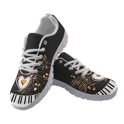 JUDENTIDOS Damen Laufschuhe Leichte rutschfeste Atmungsaktive Walkingschuhe, Klaviertasten, Musiknoten, 44.5 EU JUDENTIDOS Damen Laufschuhe Leichte rutschfeste Atmungsaktive Walkingschuhe, Klaviertasten, Musiknoten, 44.5 EU von JUDENTIDOS