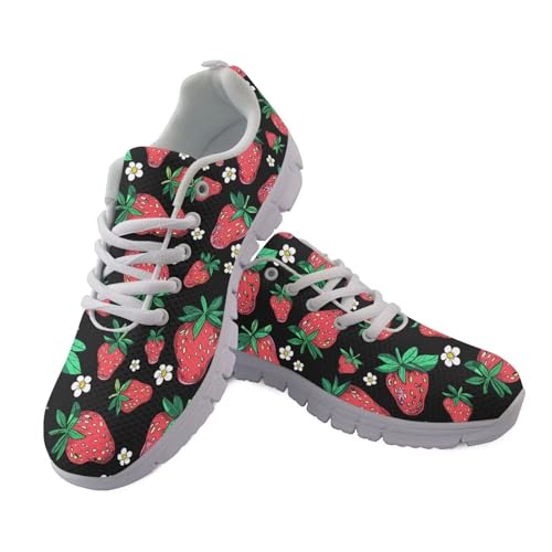 JUDENTIDOS Damen Laufschuhe Leichte rutschfeste Atmungsaktive Walkingschuhe, erdbeere, 44.5 EU JUDENTIDOS Damen Laufschuhe Leichte rutschfeste Atmungsaktive Walkingschuhe, erdbeere, 44.5 EU von JUDENTIDOS