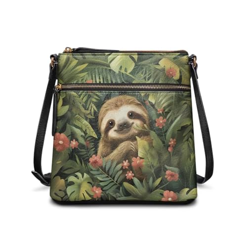 JUDENTIDOS Damen-Umhängetasche, mehrere Taschen, Umhängetasche, Umhängetasche, Lustiger Faultier, Einheitsgröße JUDENTIDOS Damen-Umhängetasche, mehrere Taschen, Umhängetasche, Umhängetasche, Lustiger Faultier, Einheitsgröße von JUDENTIDOS