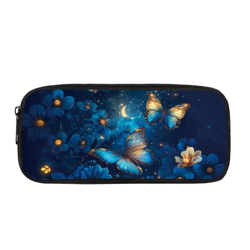 JUDENTIDOS Federmäppchen für Jungen und Mädchen, großes Fassungsvermögen, Stiftehalter, Schreibwaren-Aufbewahrungstaschen, Galaxie-Delfin, Taschen-Organizer von JUDENTIDOS