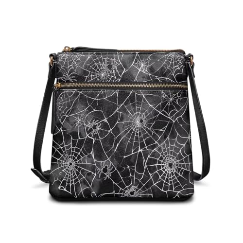 JUDENTIDOS Hobo Handtasche und Geldbörsen für Damen, Umhängetasche, Leder, mit verstellbarem Riemen, Halloween-Spinnennetz, Einheitsgröße JUDENTIDOS Hobo Handtasche und Geldbörsen für Damen, Umhängetasche, Leder, mit verstellbarem Riemen, Halloween-Spinnennetz, Einheitsgröße von JUDENTIDOS