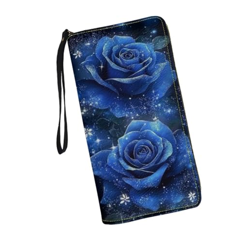 JUDENTIDOS Individuelle Handgelenk-Geldbörsen für Damen, Leder, Clutch, langer Reißverschluss, RFID-Kreditkartenhalter, blau/rosa, Einheitsgröße JUDENTIDOS Individuelle Handgelenk-Geldbörsen für Damen, Leder, Clutch, langer Reißverschluss, RFID-Kreditkartenhalter, blau/rosa, Einheitsgröße von JUDENTIDOS