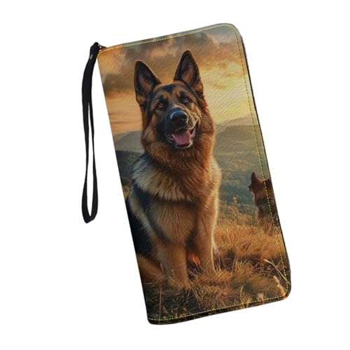 JUDENTIDOS Niedliche Damen-Geldbörse, Reißverschluss, lange Geldbörse, mehrere Kartenfächer, Clutch-Handgelenk, Deutscher Schäferhund, Einheitsgröße JUDENTIDOS Niedliche Damen-Geldbörse, Reißverschluss, lange Geldbörse, mehrere Kartenfächer, Clutch-Handgelenk, Deutscher Schäferhund, Einheitsgröße von JUDENTIDOS