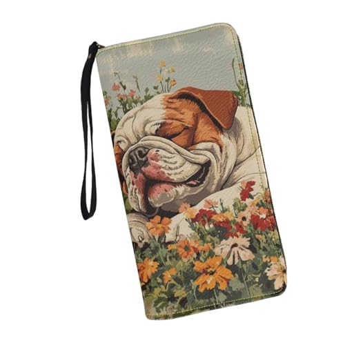 JUDENTIDOS Niedliche Damen-Geldbörse, Reißverschluss, lange Geldbörse, mehrere Kartenfächer, Clutch-Handgelenk, Lustige englische Bulldogge, Einheitsgröße JUDENTIDOS Niedliche Damen-Geldbörse, Reißverschluss, lange Geldbörse, mehrere Kartenfächer, Clutch-Handgelenk, Lustige englische Bulldogge, Einheitsgröße von JUDENTIDOS