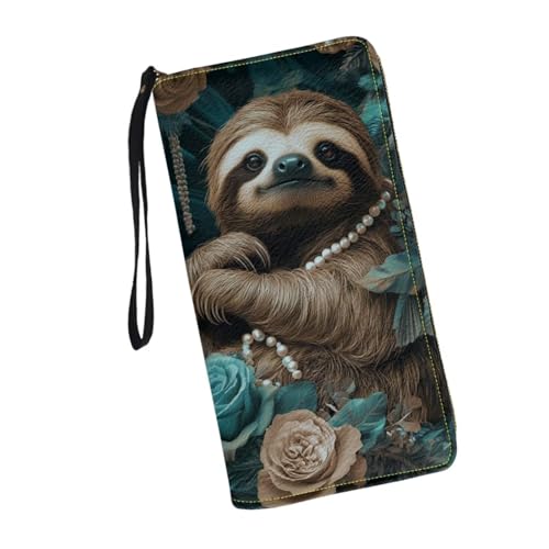 JUDENTIDOS Niedliche Damen-Geldbörse, Reißverschluss, lange Geldbörse, mehrere Kartenfächer, Clutch-Handgelenk, Lustiger Faultier, Einheitsgröße JUDENTIDOS Niedliche Damen-Geldbörse, Reißverschluss, lange Geldbörse, mehrere Kartenfächer, Clutch-Handgelenk, Lustiger Faultier, Einheitsgröße von JUDENTIDOS