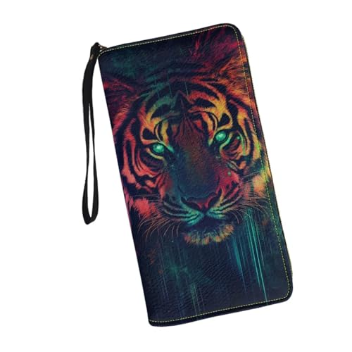 JUDENTIDOS Niedliche Damen-Geldbörse, Reißverschluss, lange Geldbörse, mehrere Kartenfächer, Clutch-Handgelenk, Tiger Animal, Einheitsgröße JUDENTIDOS Niedliche Damen-Geldbörse, Reißverschluss, lange Geldbörse, mehrere Kartenfächer, Clutch-Handgelenk, Tiger Animal, Einheitsgröße von JUDENTIDOS