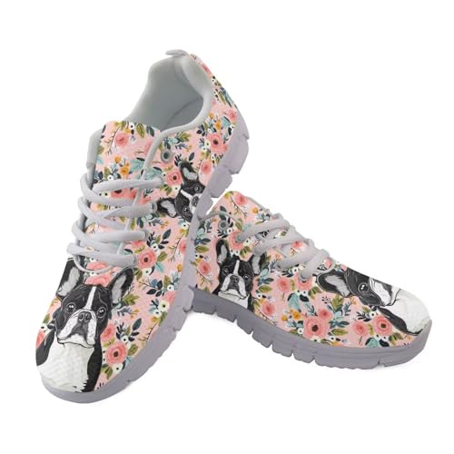 JUDENTIDOS Schuhe für Damen und Herren, Schnürschuhe, modische Sneaker, Schuhe, Tennis, Laufen, Walkingschuhe, Niedlicher Boston Terrier Floral, 43.5 EU JUDENTIDOS Schuhe für Damen und Herren, Schnürschuhe, modische Sneaker, Schuhe, Tennis, Laufen, Walkingschuhe, Niedlicher Boston Terrier Floral, 43.5 EU von JUDENTIDOS