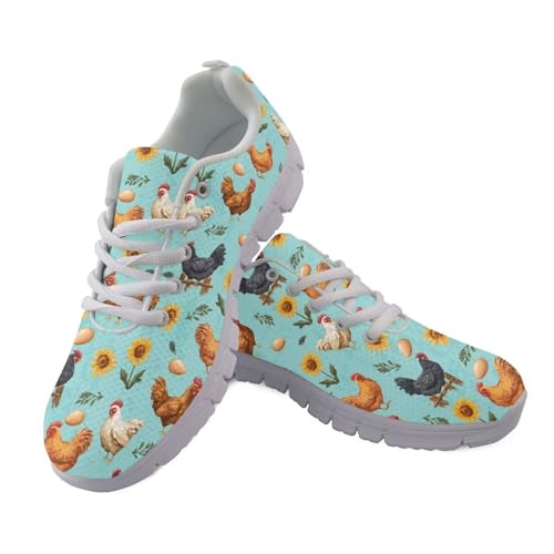 JUDENTIDOS Schuhe für Herren Damen Walking Laufschuhe Sneaker Joggingschuhe, Hahn-Hühner, 42.5 EU von JUDENTIDOS