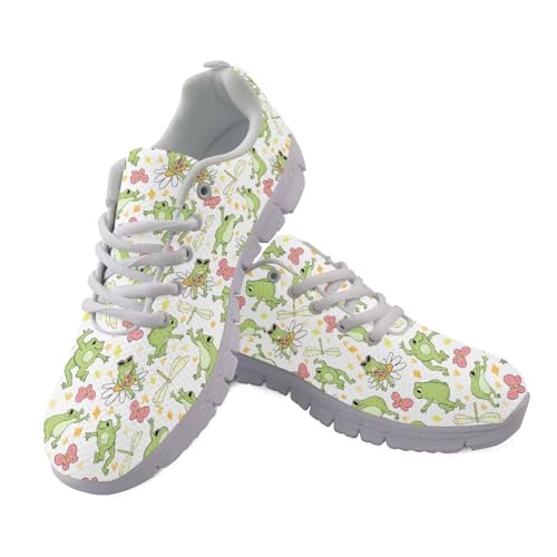 JUDENTIDOS Schuhe für Herren Damen Walking Laufschuhe Sneaker Joggingschuhe, Lustiger Frosch, 44.5 EU von JUDENTIDOS