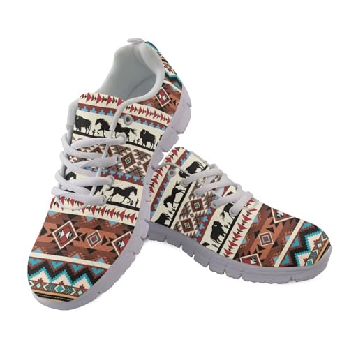 JUDENTIDOS Schuhe für Herren Damen Walking Laufschuhe Sneaker Joggingschuhe, Southwest Navajo Indianerpferd, 39 EU von JUDENTIDOS