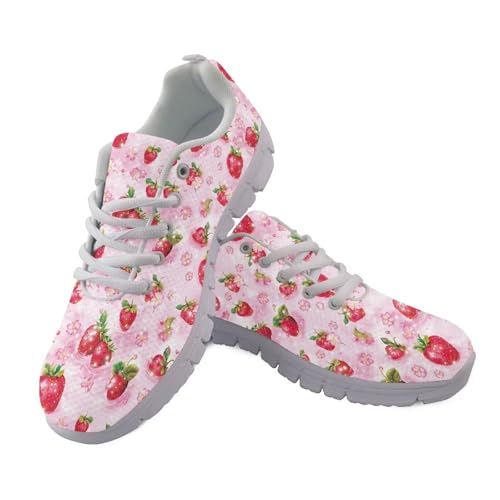 JUDENTIDOS Schuhe für Herren Damen Walking Laufschuhe Sneaker Joggingschuhe, erdbeere, 37 EU von JUDENTIDOS