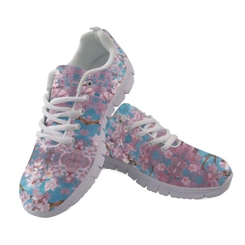 JUDENTIDOS Sportliche Damen-Wanderschuhe, Schnürschuhe, leicht, lässig, Laufschuhe, Sneaker, Fitnessstudio, Reisen, Cherry Blossom Otter, 36 EU von JUDENTIDOS