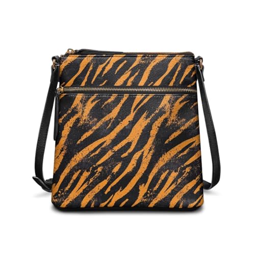 JUDENTIDOS Umhängetasche für Damen, Umhängetasche, niedlich, Hobo-Handtasche, trendige Reisetasche, Tiger Streifen, Einheitsgröße JUDENTIDOS Umhängetasche für Damen, Umhängetasche, niedlich, Hobo-Handtasche, trendige Reisetasche, Tiger Streifen, Einheitsgröße von JUDENTIDOS