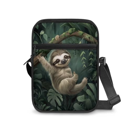 JUDENTIDOS Umhängetasche für Damen und Herren, Umhängetasche, Schultertasche, Lustiger Faultier, Einheitsgröße von JUDENTIDOS