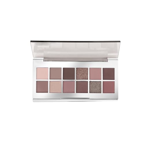 12 Farben Lidschattenpalette, langanhaltendes Make-up, perlglänzende, matte, schimmernde Lidschatten, Make-up-Palettenset (01) von JUDEWY