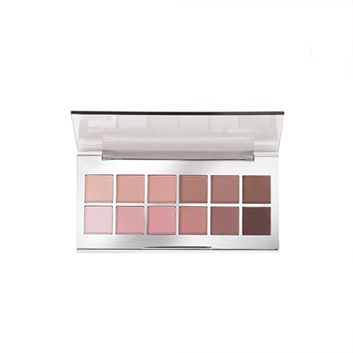 12 Farben Lidschattenpalette, langanhaltendes Make-up, perlglänzende, matte, schimmernde Lidschatten, Make-up-Palettenset (02) von JUDEWY