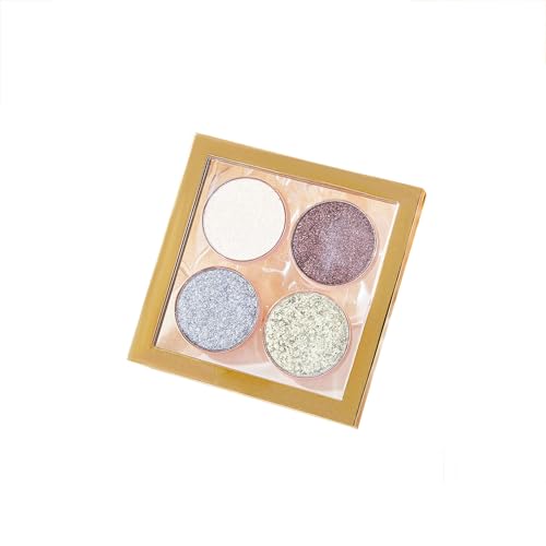 Lidschattenset in Vier Farben, Glatt Und Leicht, Matte, Schimmernde Glanz- Und Schimmereffekte Für Einen Raffinierten Look (01) von JUDEWY