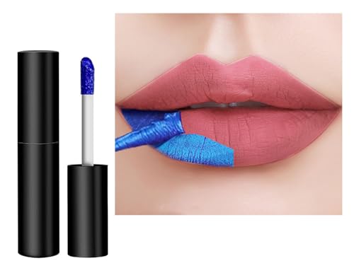 Lippenstift Multicolour Lip Gloss Matte Liquid Lipstick Peelable Non-Stick Stain Long Lasting Waterproof (01 Farbe) von JUDEWY