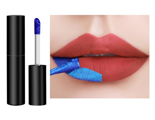 Lippenstift Multicolour Lip Gloss Matte Liquid Lipstick Peelable Non-Stick Stain Long Lasting Waterproof (02 Farben) von JUDEWY