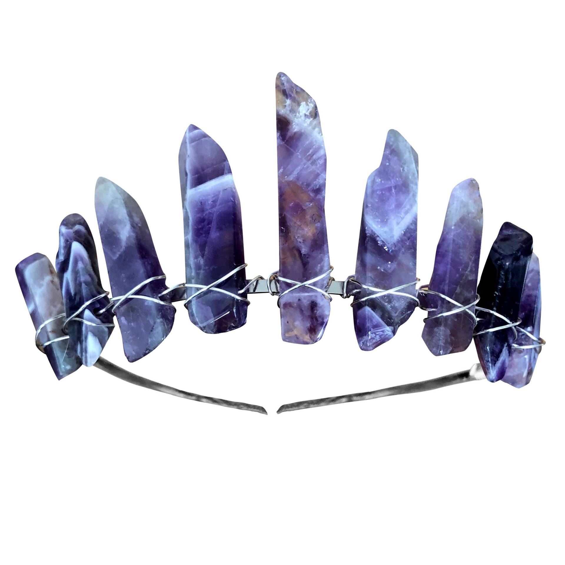 Die Dunkle Amethyst Krone, Festival Lila Tiara, Göttinnen Kristall Krone von JUDYandMADELEINE