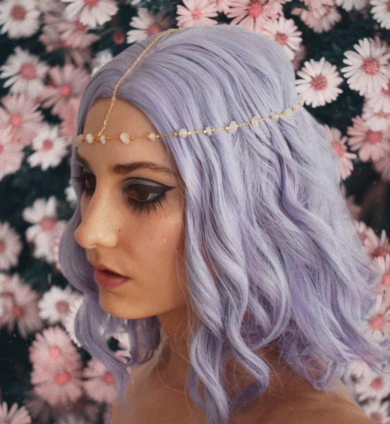 Rosenquarz Kopf Kette, Pinke Kopfkette, Hippie, Kristall Punkte, Festival Schmuck, Boho, Musik Festival, Woodstock, 60Er, 70Er Jahre, Woodstock Rosenquarz Kopf Kette, Pinke Kopfkette, Hippie, Kristall Punkte, Festival Schmuck, Boho, Musik Festival, Woodstock, 60Er, 70Er Jahre, Woodstock von JUDYandMADELEINE