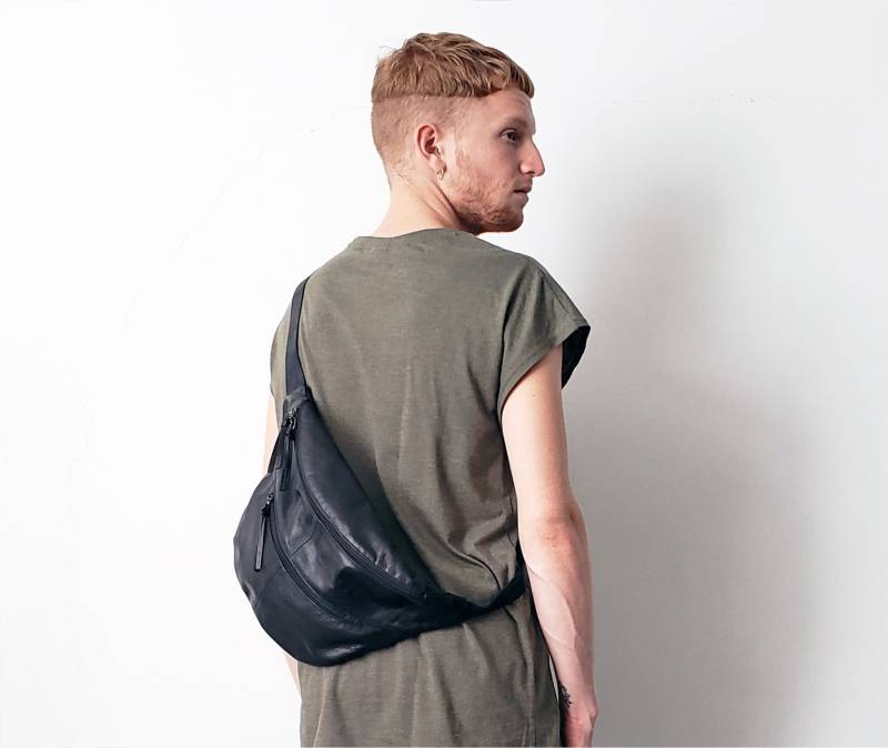 3In1 Schwarze Leder Umhängetasche Weiche Hobo Bag Slouchy Geldbörse Schwarze Handgemachte Ledertasche Frauen Judtlv von JUDtlv