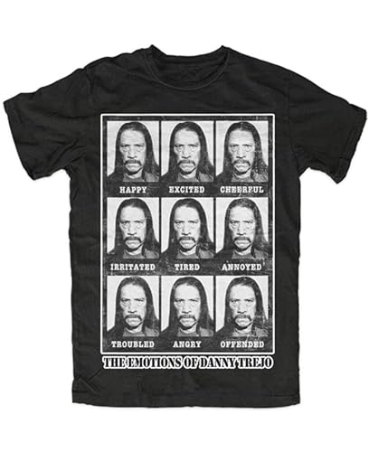 Danny Trejo Emotions Machete Planet Terror Grindhouse Men's Short-Sleeve T-Shirt Black XXL Danny Trejo Emotions Machete Planet Terror Grindhouse Men's Short-Sleeve T-Shirt Black XXL von JUEBANG