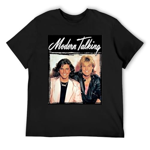 Men's Round Neck T-Shirt Modern Talking Hand wash Recommended Black M Men's Round Neck T-Shirt Modern Talking Hand wash Recommended Black M von JUEBANG