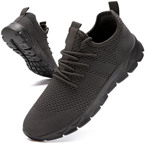 JUEQIBAA Herren Schuhe Sportschuhe Turnschuhe Laufschuhe Slip on Sneaker Sport Schuhe Leichtgewichts Joggingschuhe Atmungsaktive Gym Schuhe Herren Grau, EU 39 von JUEQIBAA