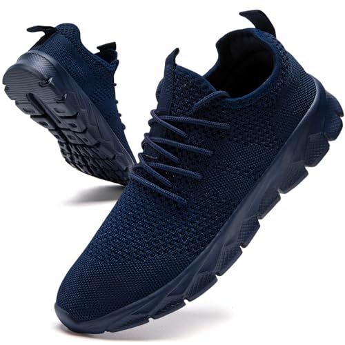 JUEQIBAA Sneaker Herren Schuhe Laufschuhe Sportschuhe Turnschuhe Slip on Schuhe Leichtgewichts Tennisschuhe Joggingschuhe Männer Fitnessschuhe Gym Running Shoes Herren Blau, EU 42 von JUEQIBAA