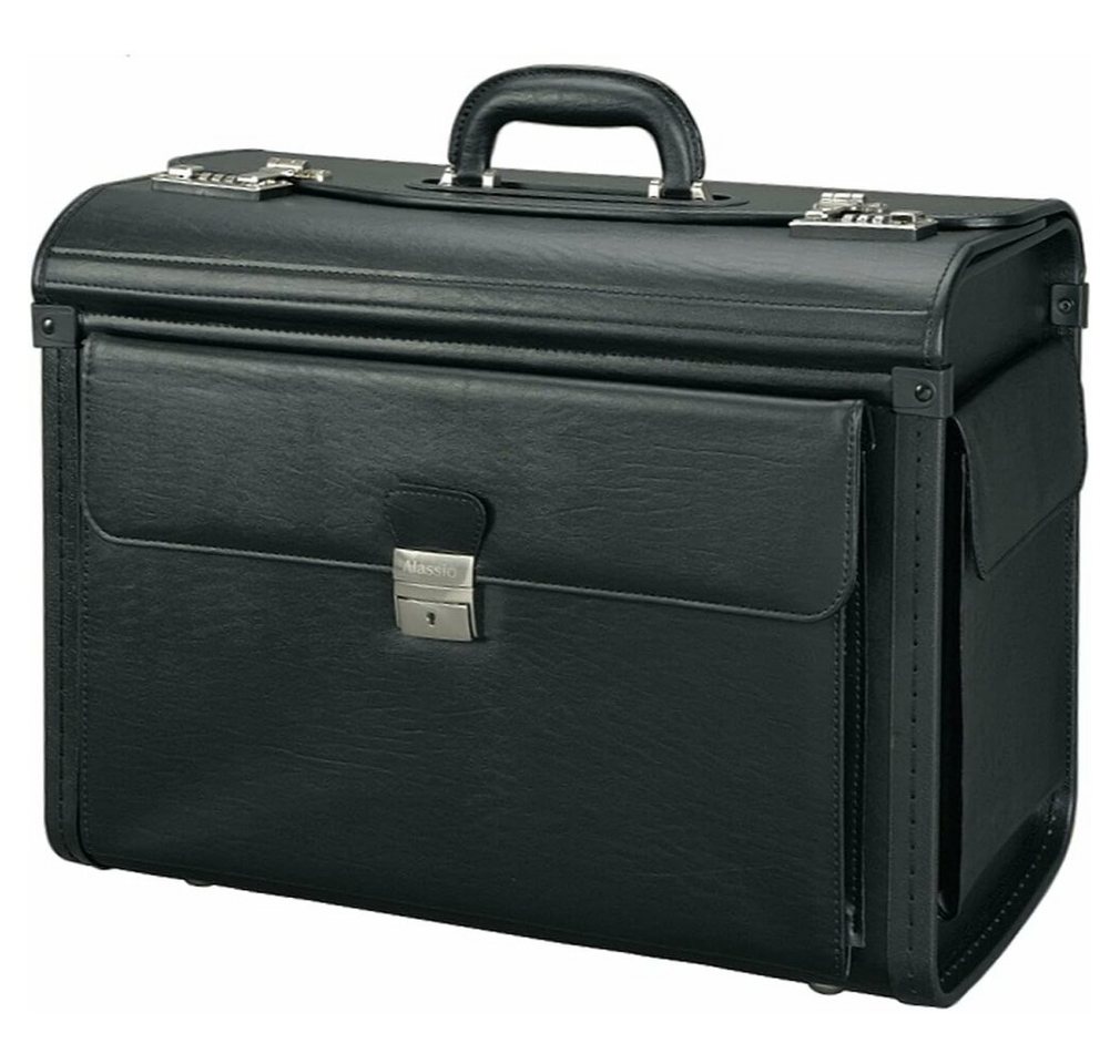 JÜSCHA Aktentasche Alassio Pilotenkoffer VICENZA Lederimitat schwarz von JÜSCHA