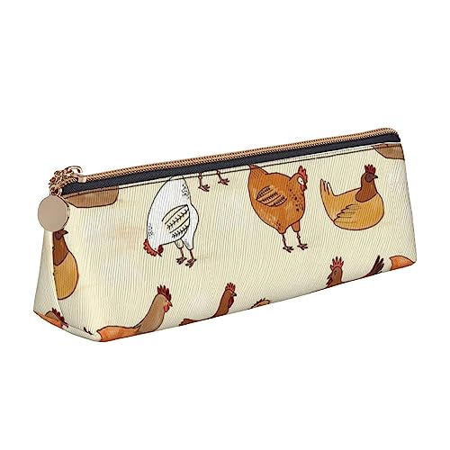 JUEXDEME A Brood of Chickens Leder-Federmäppchen, schlankes Design, Stiftetasche mit metallischem Reißverschluss, Taschengröße für Studenten, Büro, Universität, Mittelschule, weiß, Einheitsgröße, JUEXDEME A Brood of Chickens Leder-Federmäppchen, schlankes Design, Stiftetasche mit metallischem Reißverschluss, Taschengröße für Studenten, Büro, Universität, Mittelschule, weiß, Einheitsgröße, von JUEXDEME