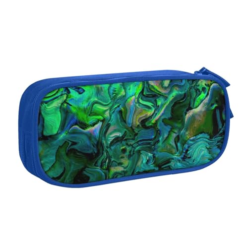 JUEXDEME Abalone-Perlmutt-Tasche mit großem Fassungsvermögen, großes Fassungsvermögen, Federmäppchen für Studenten, Schreibwaren-Tasche, Stiftebox, Schreibtisch-Organizer mit glattem Reißverschluss, von JUEXDEME