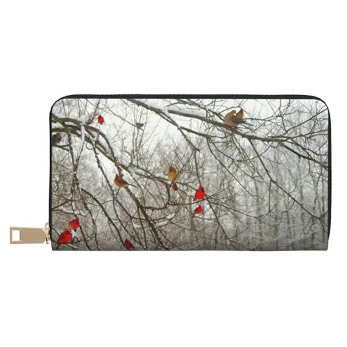 JUEXDEME Birke Trees Lange Kunstleder-Clutch, schick, stilvolle Damen-Geldbörsen für moderne Frauen, großes Fassungsvermögen, Kartenhalter und Organizer-Taschen, strapazierfähige Geldbörse, Handtasche von JUEXDEME