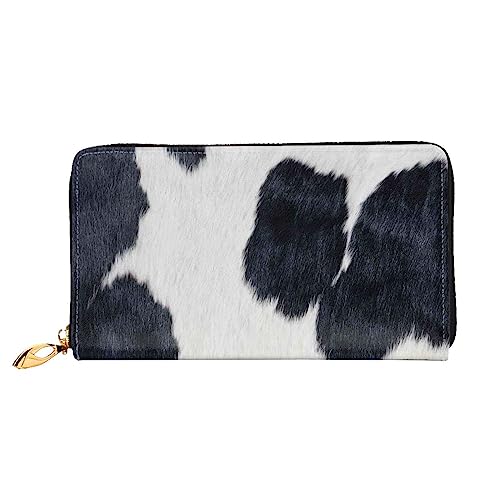 JUEXDEME Damen-Geldbörse aus Rindsleder, großes Fassungsvermögen, Kartenhalter, Damengeldbörse mit mehreren Kartenfächern, lange Damengeldbörse mit Reißverschlussfach, 19 cm x 10,5 cm, von JUEXDEME