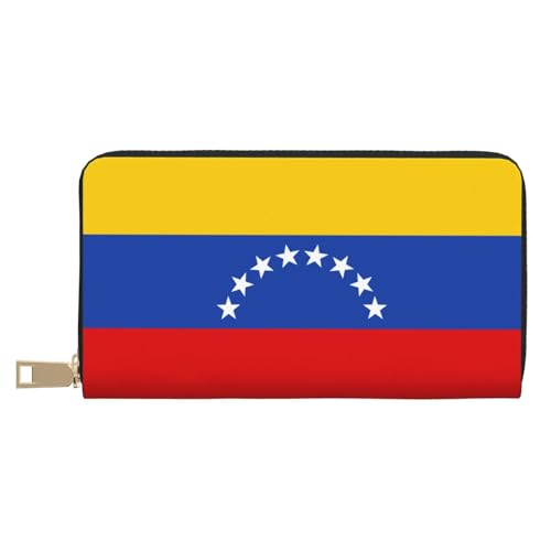 JUEXDEME Flagge von Venezuela, lange Kunstleder-Clutch, schick, stilvolle Damengeldbörsen für moderne Frauen, großes Fassungsvermögen, Kartenhalter und Organizer-Taschen, strapazierfähige Geldbörse, von JUEXDEME
