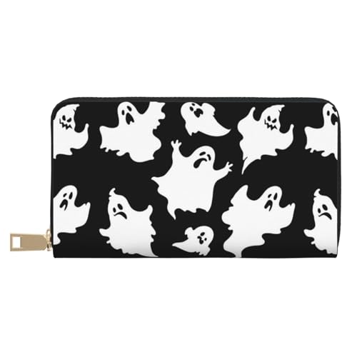 JUEXDEME Halloween Gothic Lange Kunstleder Clutch Chic Stilvolle Damen Geldbörse für moderne Frauen Große Kapazität Kartenhalter und Organizer-Taschen Langlebige Geldbörse Handtasche für den täglichen von JUEXDEME