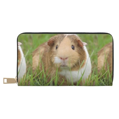 JUEXDEME Meerschweinchen-Clutch, lang, Kunstleder, schick, stilvolle Damengeldbörsen für moderne Frauen, großes Fassungsvermögen, Kartenhalter und Organizer-Taschen, strapazierfähige Geldbörse, von JUEXDEME