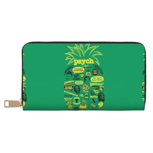 JUEXDEME Psych Ananas-Zitat, lange Kunstleder-Clutch, schick, stilvolle Damengeldbörsen für moderne Frauen, großes Fassungsvermögen, Kartenhalter und Organizer-Taschen, strapazierfähige Geldbörse, von JUEXDEME
