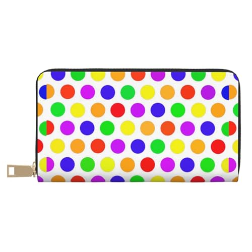 JUEXDEME Schöne gepunktete lange Kunstleder-Clutch, schick, stilvolle Damen-Geldbörse für moderne Frauen, großes Fassungsvermögen, Kartenhalter und Organizer-Taschen, strapazierfähige Geldbörse, JUEXDEME Schöne gepunktete lange Kunstleder-Clutch, schick, stilvolle Damen-Geldbörse für moderne Frauen, großes Fassungsvermögen, Kartenhalter und Organizer-Taschen, strapazierfähige Geldbörse, von JUEXDEME