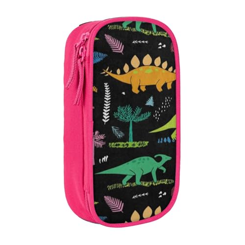 JUEXDEME Tasche für Schule, Bürobedarf, große Kapazität, Dinosaurier-Palmblatt-Federmäppchen, großes Fassungsvermögen, Federmäppchen für Studenten, Schreibwaren-Tasche, Stiftebox, von JUEXDEME
